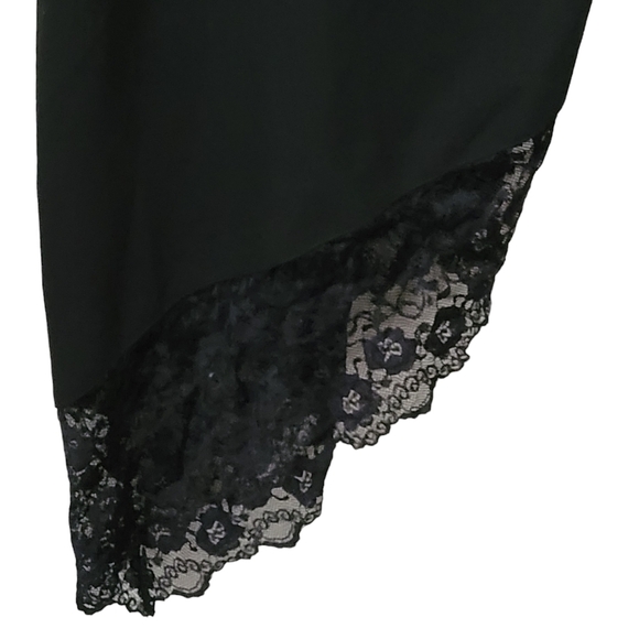 NEXT UP Womens Black Lace Trim Midi Cocktail Party Dress 9/10 - Picture 9 of 12